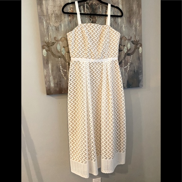 Alex Marie Dresses & Skirts - NWOT Alex Marie White over Nude Sundress Midi